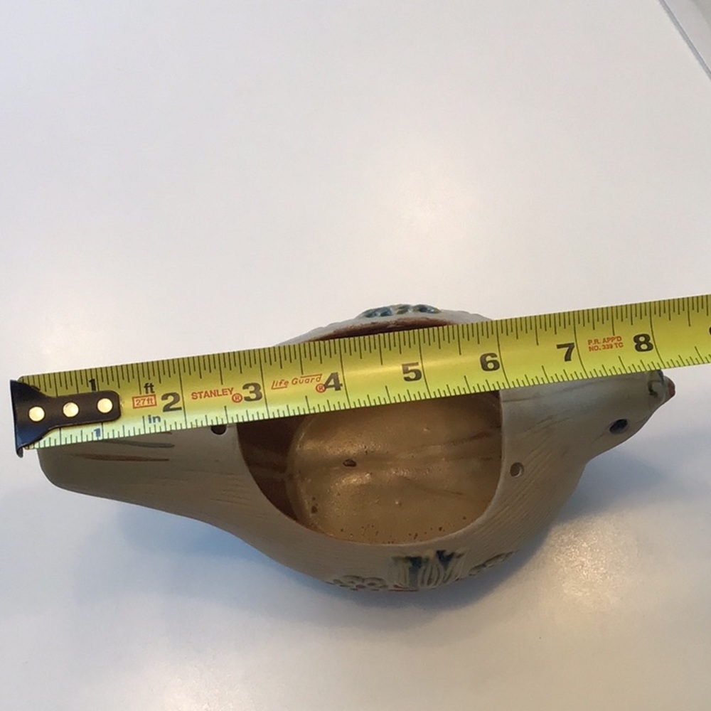 Vintage Dove Planter Hanging Spirtual Boho Pottery 1970s Matte Glaze Clay - Picture 10 of 10